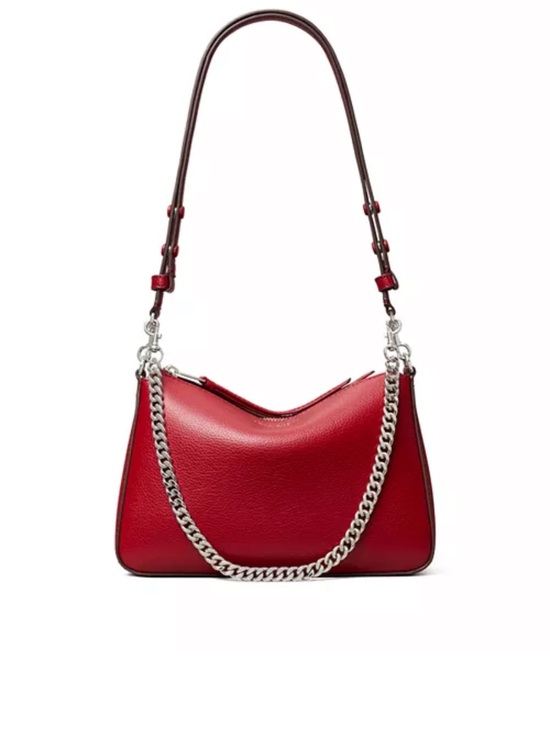 Tory Burch Handbags - ❤️ Tory Burch Perry Red ❤️ Leather Shoulder Bag Silver Chain New
